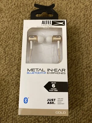 Fones de ouvido Bluetooth intra-auriculares de metal Altec Lansing Siri e Google Assistant - Imagem 1 de 4