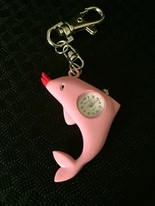 Osirock Pink Dolphin Clip On Watch - New - Picture 1 of 1