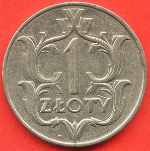 1929 Poland 1 Zloty Coin - Picture 1 of 2