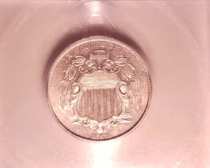 1867 SHIELD NICKEL ICG MS61 COND.BROKEN DIE - **1115-3* - Picture 1 of 4