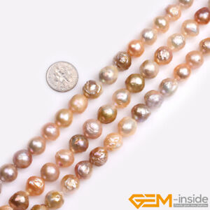 Natural Edison Nucleated Baroque Freshwater Pearls Assorted Colors Loose Beads