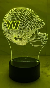 Washington Commanders LED Licht Lampe Sammlerstück Wohndeko Geschenk Kinder Spielzeug - Bild 1 von 8