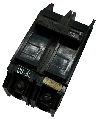 INTERRUPTOR ELÉCTRICO GENERAL 50A UNIDAD DE 2 POLOS 120/240VAC ⭐ Foto 1 de 4