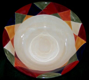 Artimino Ciao Harlequin Nearly 14 Inch Wide Large Serving Bowl - Picture 1 of 3