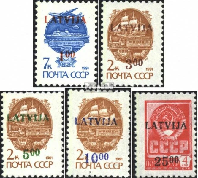 Latvia 335-339 (complete issue) unmounted mint / never hinged 1992 print edition - Image 1 of 1