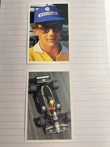 2 x Ayrton Senna Rookie Cards, A Question Of Sport 1986/87 Motor F1 - VGC - Picture 1 of 2