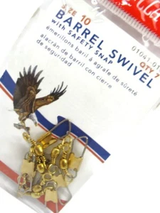 Señuelo de pesca giratorio con garra de águila talla 10 barril con chasquido de seguridad 3 piezas de 7 nuevo en caja - Imagen 1 de 9