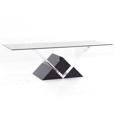 Shlomi Hazizi Mid Century Lucite and Glass Coffee Table - Image 1 of 4