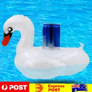 Swan Beverage Glass Holder PVC Portable Swimming Pool Party Decor (White Swan) - Picture 1 of 7