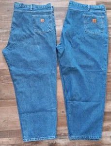 Carhartt B17 DST Relaxed Fit Jeans Men's 54x30 Denim Lot of 2 - Picture 1 of 9