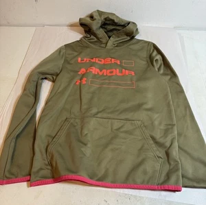 BOYS UNDER ARMOUR COLD GEAR LOOSE FIT HOODIE GREEN SIZE YOUTH LARGE - Picture 1 of 9