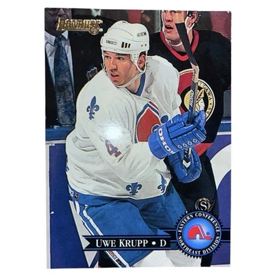 1995-96 Donruss Uwe Krupp #49 Quebec Nordiques Hockey Card NHL - Image 1 of 2