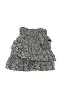 Les Coyotes De Paris Girls Spotted Print Tiered Ruffled Skirt Black Size 12 - Picture 1 of 5