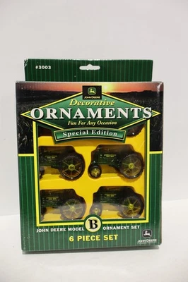 John Deere Modelo B Edición Especial Adornos Juego de 6 Piezas Tractor Navidad #3003 Foto 1 de 3