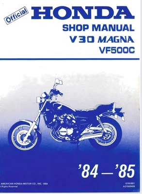 Honda VF500C 1984 -1985 V30 Magna Custom Service Workshop Repair Manual - Image 1 of 2