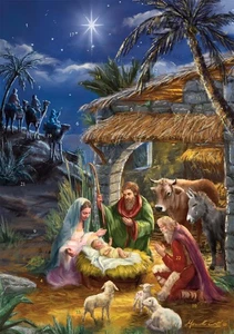 Adventskalender Stern von Bethlehem (Countdown bis Weihnachten) mit Krippenaufbewahrung... - Bild 1 von 4