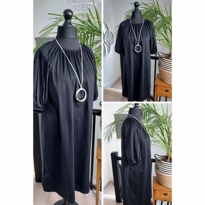 UNIQLO Ladies loose WOMENS dress cotton stretch LAGENLOOK Boho  M L =14 16 18  - Image 1 of 4