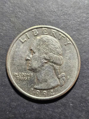 1994 P Washington Quarter  Double Die Error - Image 1 of 4