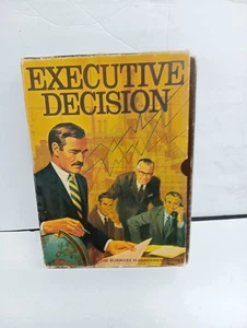 Executive Decision Board Game Business Management Complete Bookshelf Games Vtg - Picture 1 of 1