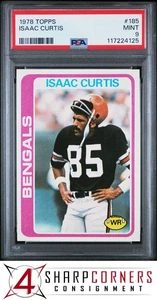 1978 TOPPS #185 ISAAC CURTIS BENGALS PSA 9 - Picture 1 of 3