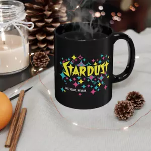Taza negra café té Stardust Hotel Classic Las Vegas Casino 11 oz 15 oz - Imagen 1 de 2