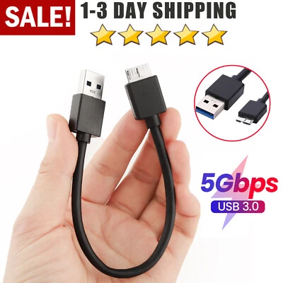 Micro USB 3.0 Cable High Speed Data SYNC For HDD Portable External Hard Drive - Image 1 of 4
