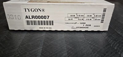 Tubo de línea de combustible para motor pequeño Tygon LP-1200, manguera - transparente 1/4" OD x 1/8" ID (50 pies) Foto 1 de 3
