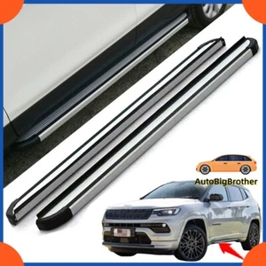Fits for Jeep Compass 2023 2024 Fixed Running Boards Side Steps Pedals Nerf Bar - Picture 1 of 14
