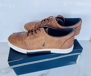 Nautica Berrian Youth Laceup Dark Tan Shoes Sneakers.Size 6 - Picture 1 of 5