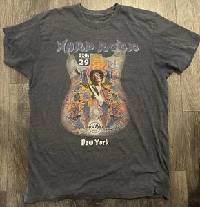 Jimi Hendrix Hard Rock Cafe New York Short Sleeve Shirt Size Large - Picture 1 of 5