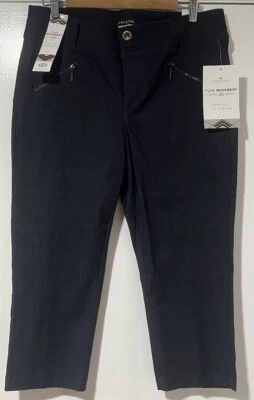 One5one Career Casual Miracle Ab Shaper Work Chic Charcoal Grey Pants Sz 12 SALE - Image 1 of 4