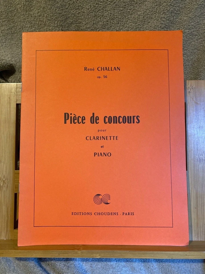 René Challan Pièce de concours pour clarinette et piano op 56 partition Choudens - Photo 1/1
