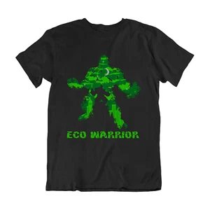 T-Shirt Klimawandel - Eco Warrior - Herren Damen Bio Baumwolle Stanley Stella - Bild 1 von 3