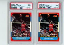 (2) 1996 FLEER & ULTRA DECADE OF EXCELLENCE JORDAN PSA 9 MINT.