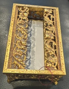 Vintage StyleBuilt new york 24k gold plated Filigree Tissue Box Holder !! - Picture 1 of 6