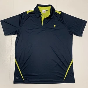 Fila Sport Golf Polo Lightweight Short Sleeve Blue Men's Size L - Picture 1 of 6