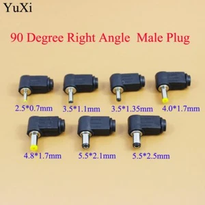2pcs Male DC Power Plug Connector 90 Angle L Shaped 3.5*1.35 3.5*1.1 2.5*0.7mm - Picture 1 of 13