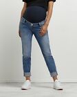 River Island Women's CARRIE  BLUE HIGH RISE MATERNITY MOM JEANS SIZE UK12S NEW