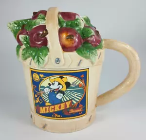 Enesco Mickey Marke Mickey Mouse Apfelkorb Keramik 48 Unzen Krug. 7,5" hoch. - Bild 1 von 10