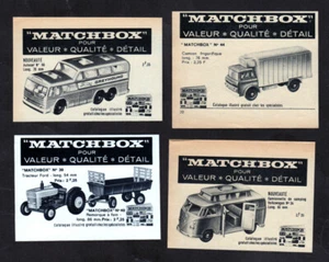 Lot of 4 1967 MATCHBOX Vehicles Diecast Vintage Original Small PRINT AD | French - Picture 1 of 1