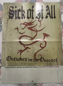 Sick Of It All Outtakes For The Outcast Promo Poster 2004 Fat Wreck Chords 18x24 - Picture 1 of 1