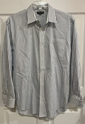 Lands' End Men’s No Iron Pinpoint Oxford Button Down 17.5 - 35 Dress Shirt - Image 1 of 4