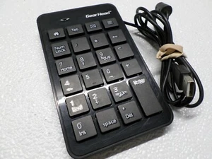 Gear Head Black USB Connected 23-Key Numeric Keyboard KP2300U - Picture 1 of 10