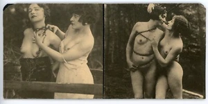 PHOTO Vue stéréo, bondage curiosa erotica femmes entre elles lingerie chaîne - Picture 1 of 2