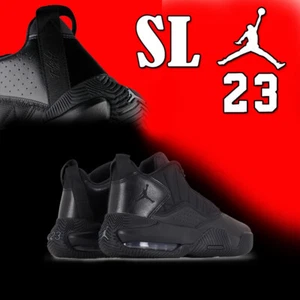 EDICIÓN LIMITADA NIKE MAX AIR JORDAN STAY LEALYAL INFRARROJO 23 TRIPLE CUERO NEGRO - Imagen 1 de 12