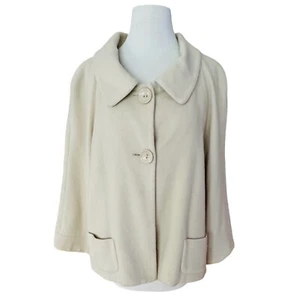 JOSEPHINE CHAUS Women’s Ivory Wool & Cashmere Jacket Size 16 - Picture 1 of 6