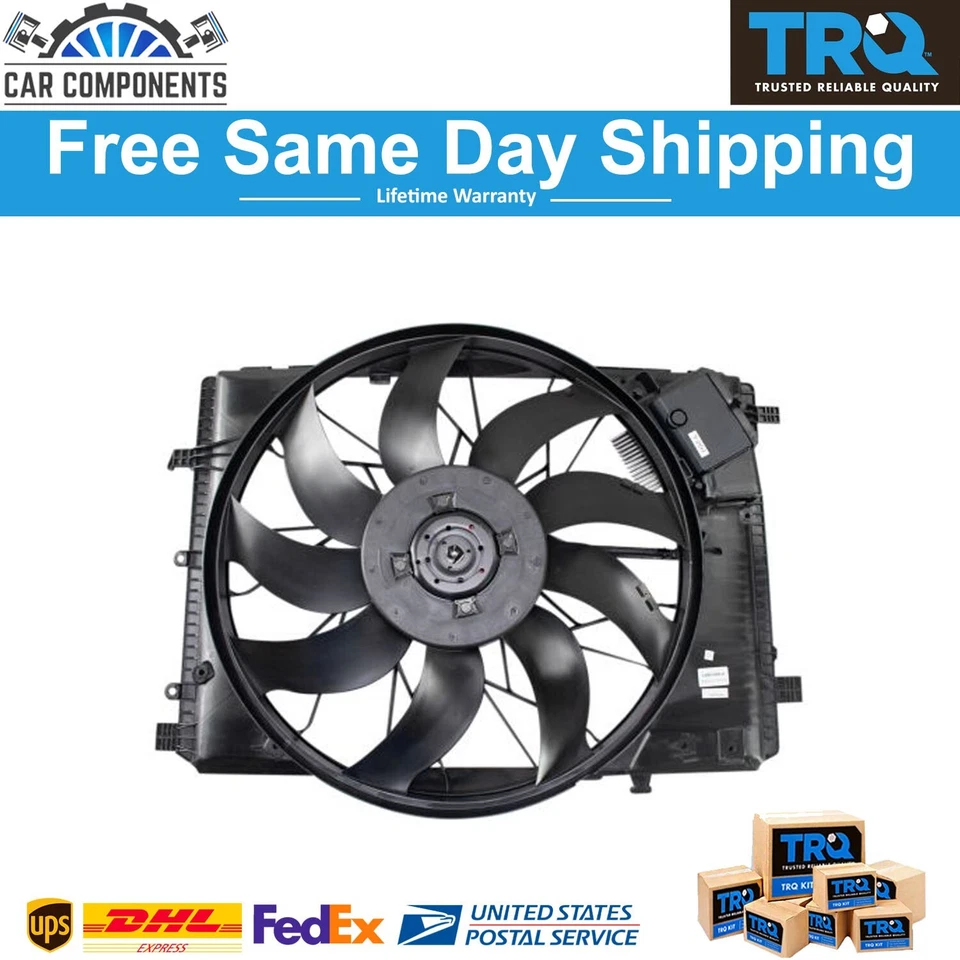 Conjunto de ventilador de refrigeración del motor TRQ para Mercedes Benz C63 SLK55 AMG 2010-19 Foto 1 de 4