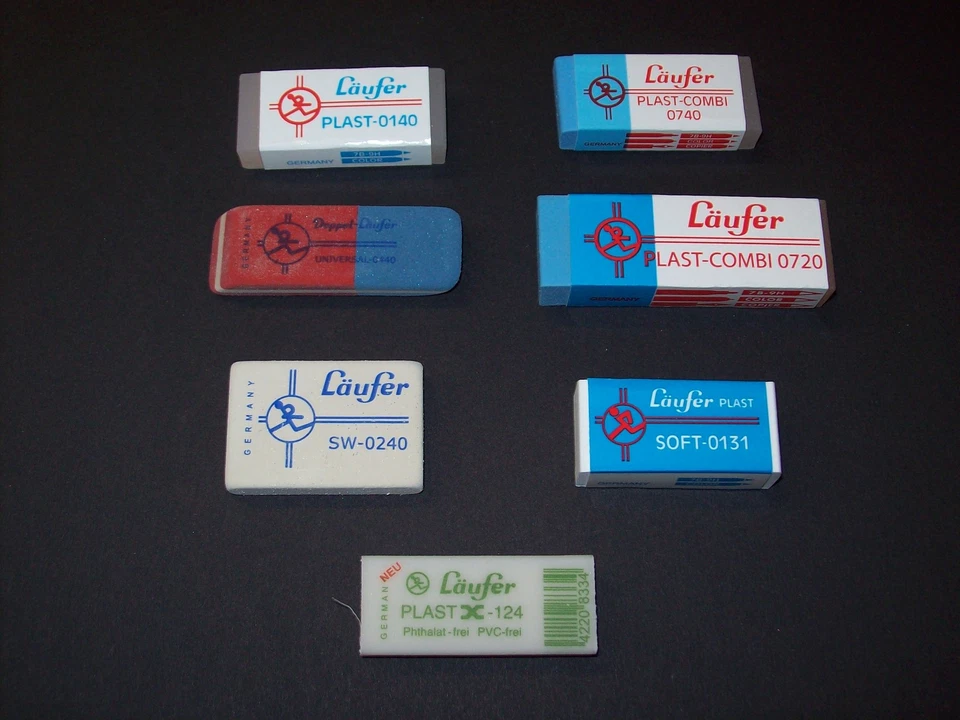 Läufer Radierer Radiergummi Plast 140, 0740, 0720, X-124, Soft 0131, SW 0240