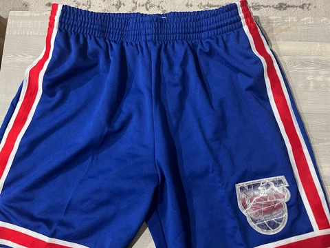 NWT$160 Mitchell & Ness Brooklyn Nets Harwood Classic Men's shorts XL holo logo Cover