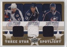 2008 Trilogy Three Star Spotlight Jerseys Michael Peca Pascal Leclaire Rick Nash